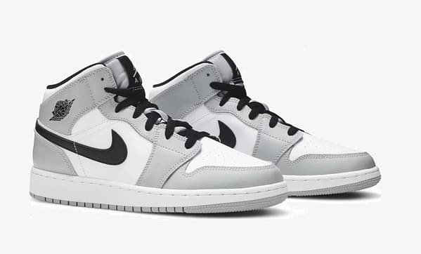 Air Jordan 1 Mid GS - Light Smoke Grey - Sneakers Outlet Co