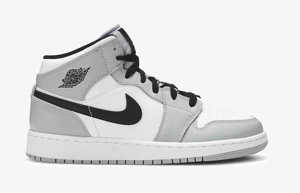 Air Jordan 1 Mid GS - Light Smoke Grey - Sneakers Outlet Co