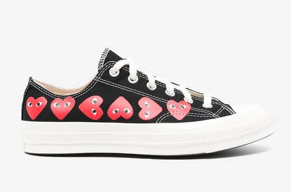 Converse Chuck Taylor All-Star 70  x Comme des Garcons PLAY Black Multi Heart - Sneakers Outlet Co