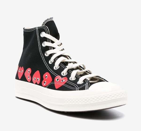 Converse Chuck Taylor All-Star 70 Hi Comme des Garcons PLAY Black multi heart - Sneakers Outlet Co