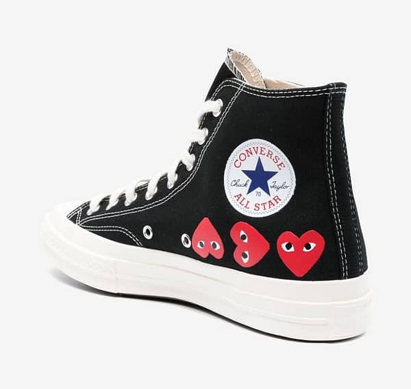 Converse Chuck Taylor All-Star 70 Hi Comme des Garcons PLAY Black multi heart - Sneakers Outlet Co