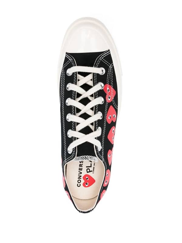 Converse Chuck Taylor All-Star 70  x Comme des Garcons PLAY Black Multi Heart - Sneakers Outlet Co